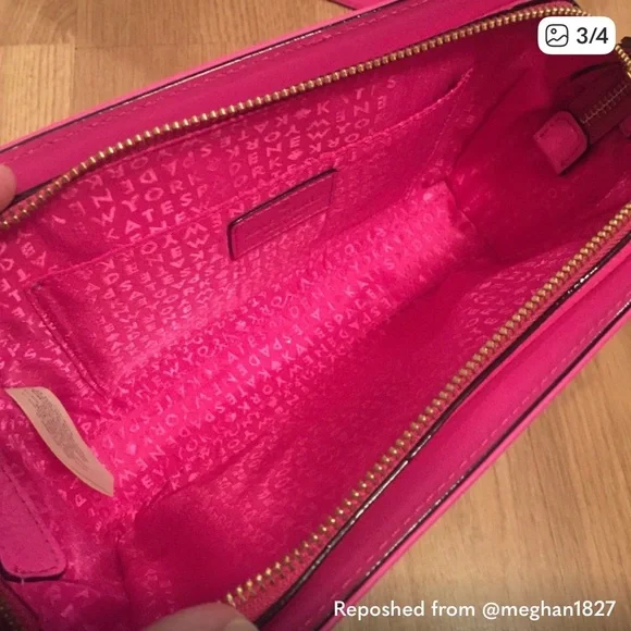 Kate Spade Vibrant Pink and Orange Crossbody Bag - Picture 3 of 4